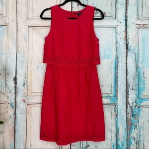 J. Crew Mercantile Red Eyelet Dress Size 2